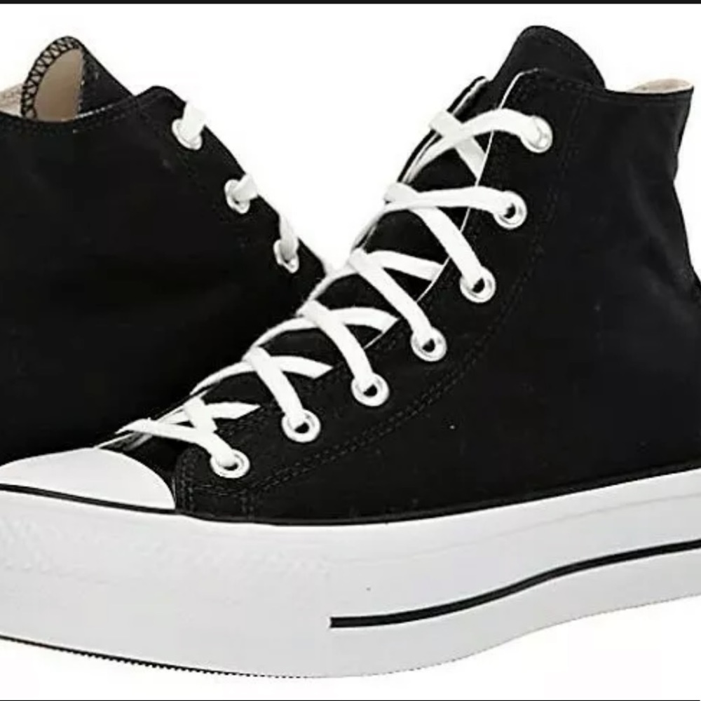 Black platform converse